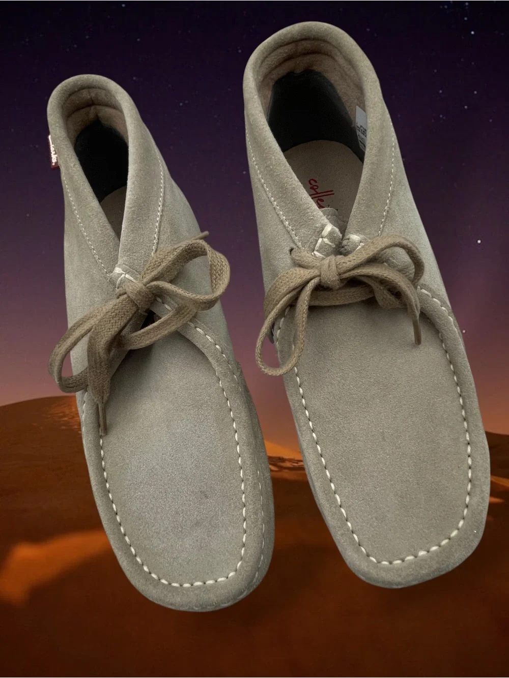 Clarks Stinson Hi Wallabee Style Suede Boots Moccasin Toe Chukka Sand Men's 7.5